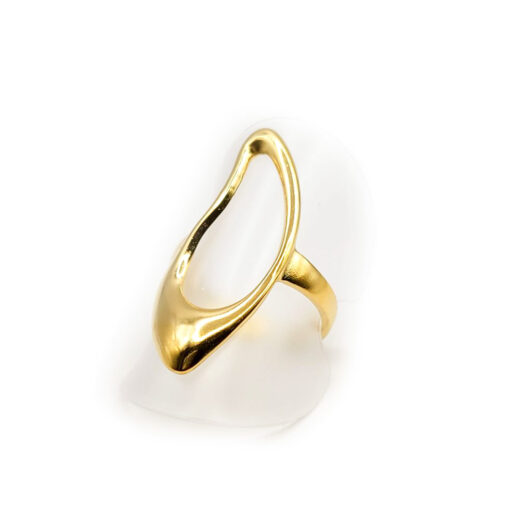 Edelstahl-Ring gold - Fluid