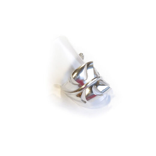 Edelstahl-Ring - Blatt
