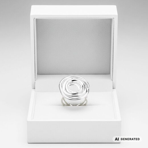 Edelstahl-Ring Steel Swirl - KI-generiert