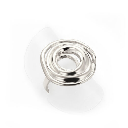Edelstahl-Ring Steel Swirl