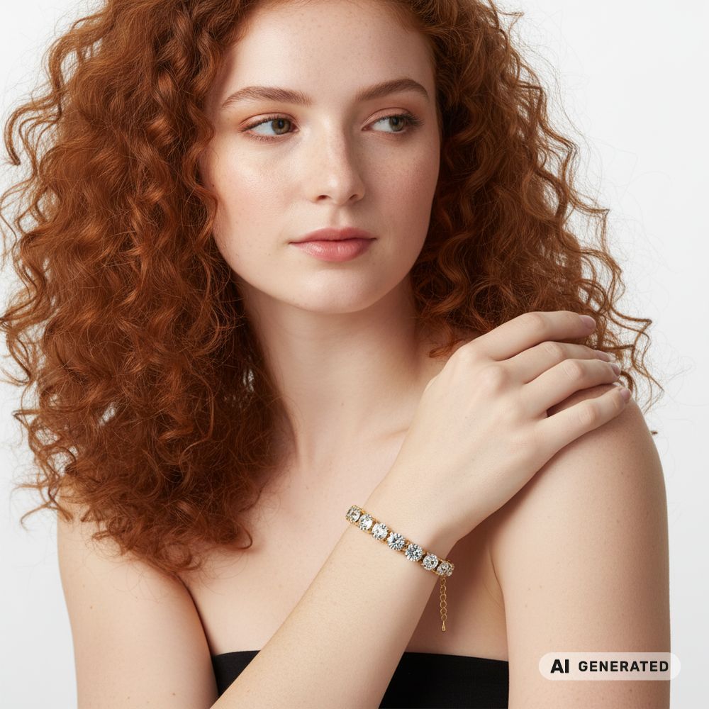 Kristall-Armband Sonnenzauber gold - KI-generiert
