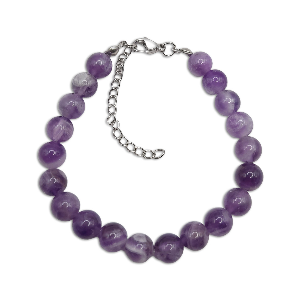 Naturstein-Armband Amethyst 8mm