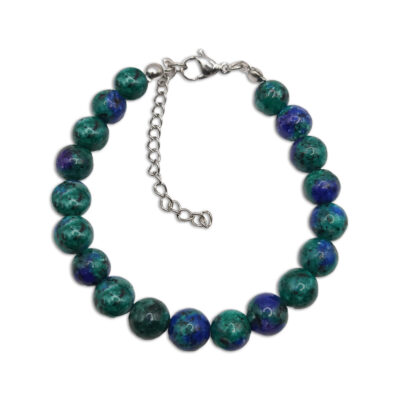 Natur-Edelstein-Armband „Azurit-Malachit“ 8mm