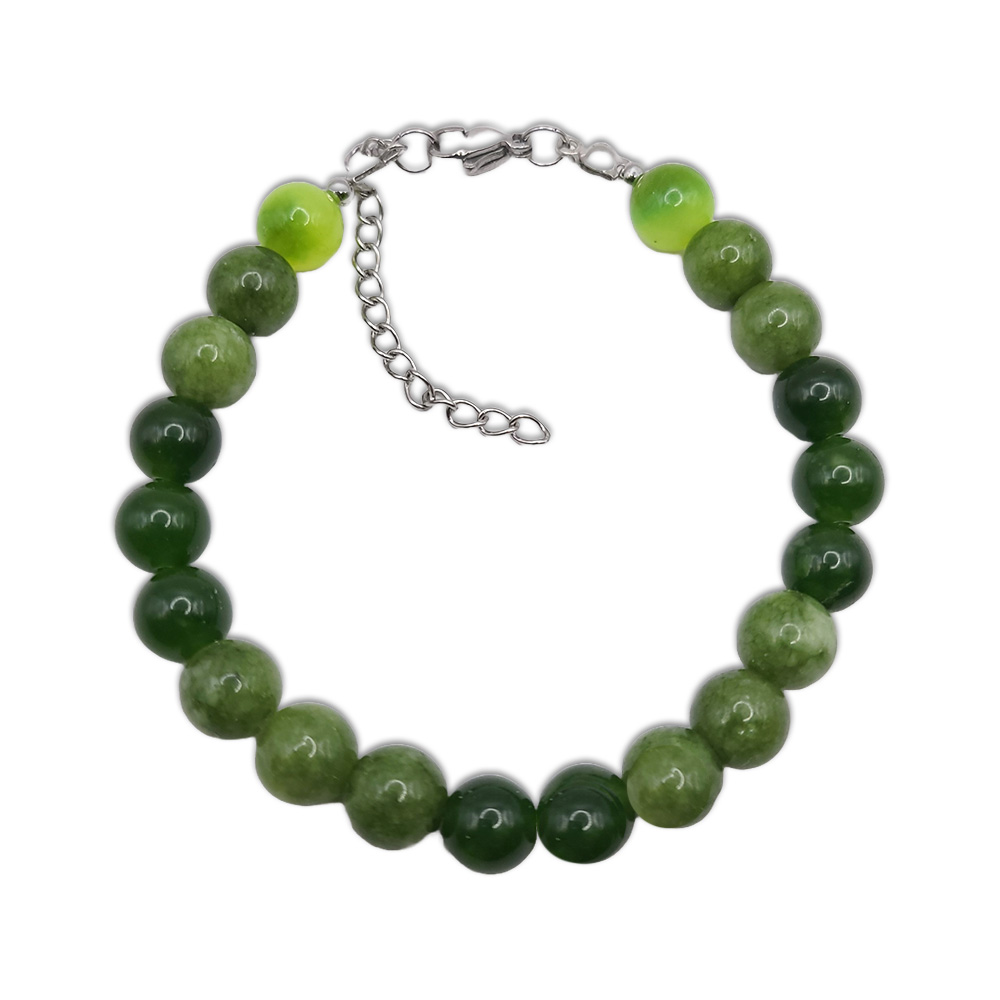 Naturstein-Armband Grüne Jade 8mm