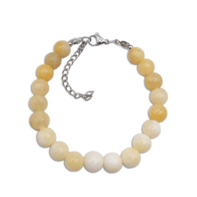 Natur-Edelstein-Armband „Honig-Calcit“ 8mm