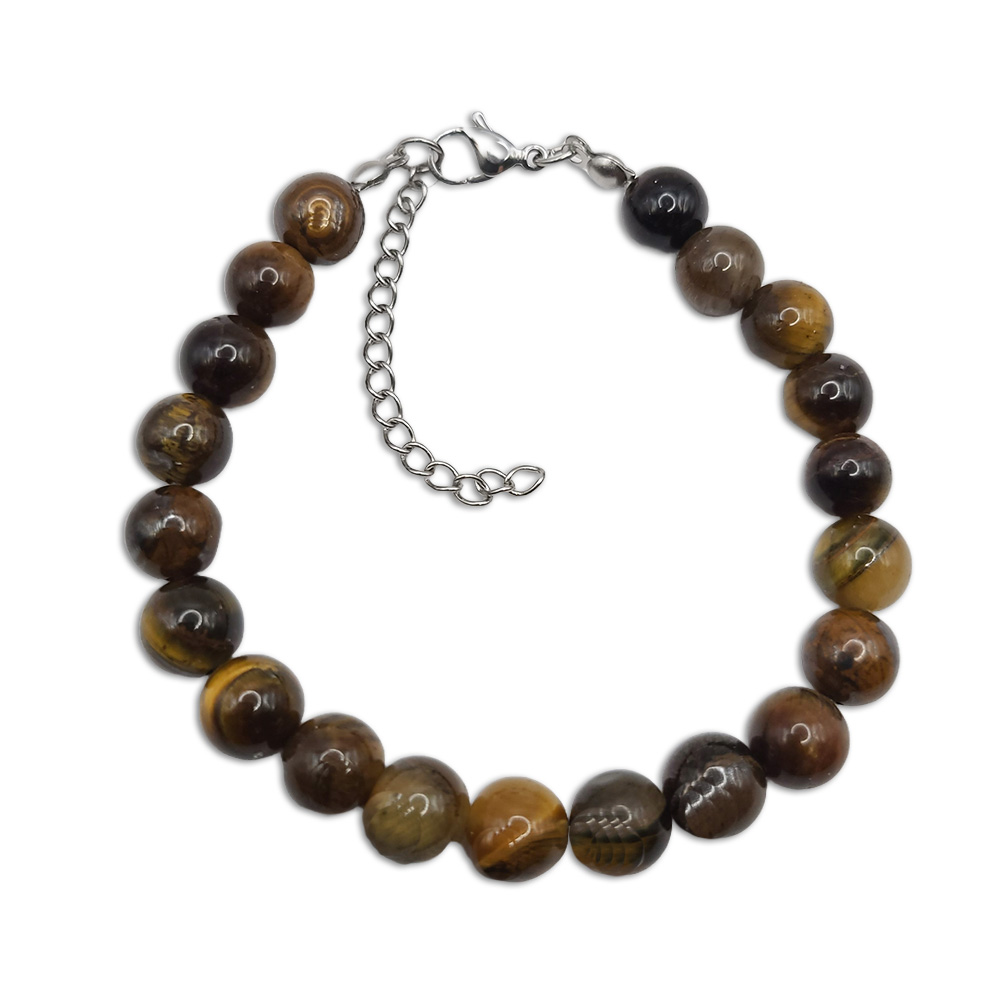 Naturstein-Armband Tigerauge 8mm