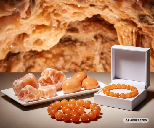 Orangen-Calcit - KI-generiertes Bild