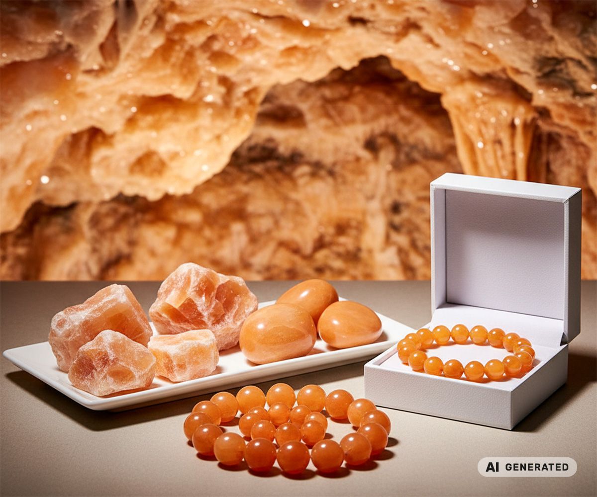 Orangen-Calcit - KI-generiertes Bild