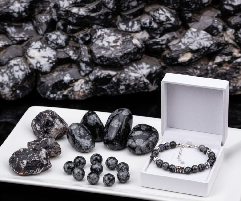 Zauber der Steine - Schneeflocken-Obsidian