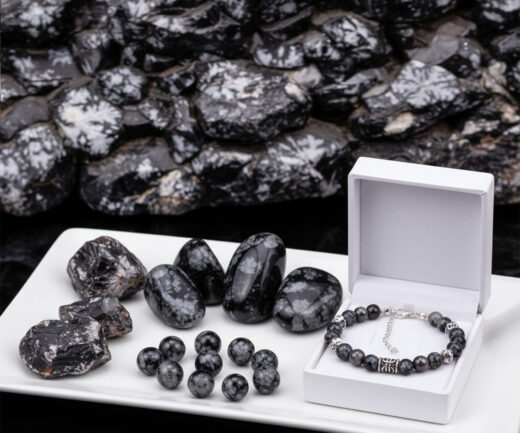 Zauber der Steine - Schneeflocken-Obsidian