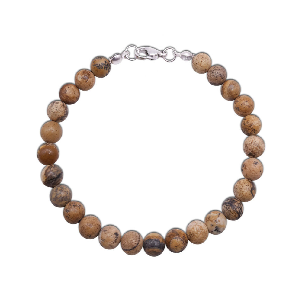 Natur-Edelstein-Armband "Bild-Jaspis" 6mm