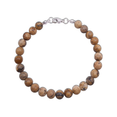 Natur-Edelstein-Armband „Bild-Jaspis“ 6mm