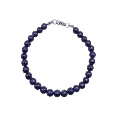 Natur-Edelstein-Armband „Blaufluss“ 6mm