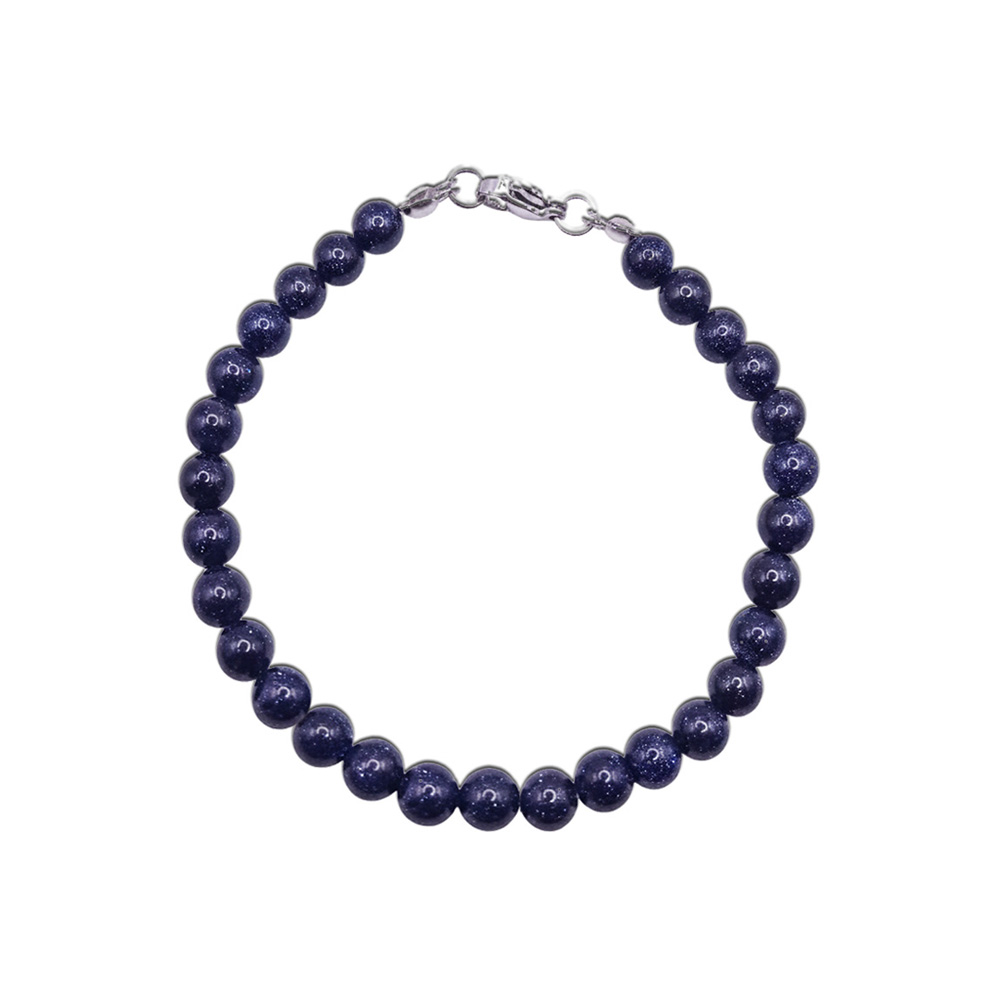 Natur-Edelstein-Armband "Blaufluss" 6mm
