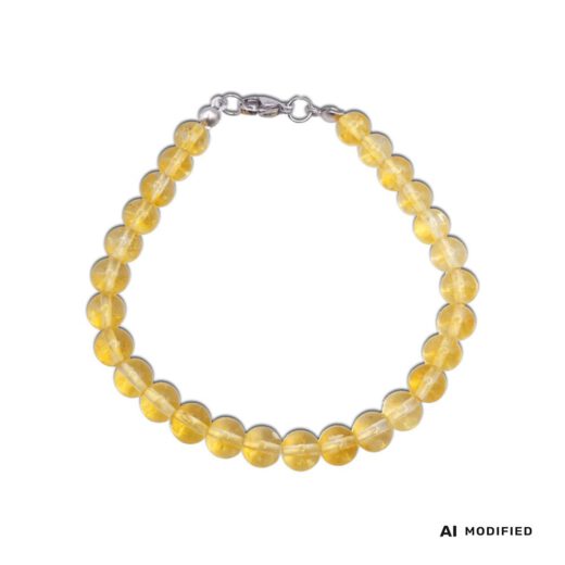 Naturstein-Armband Citrin 6mm - KI optimiert