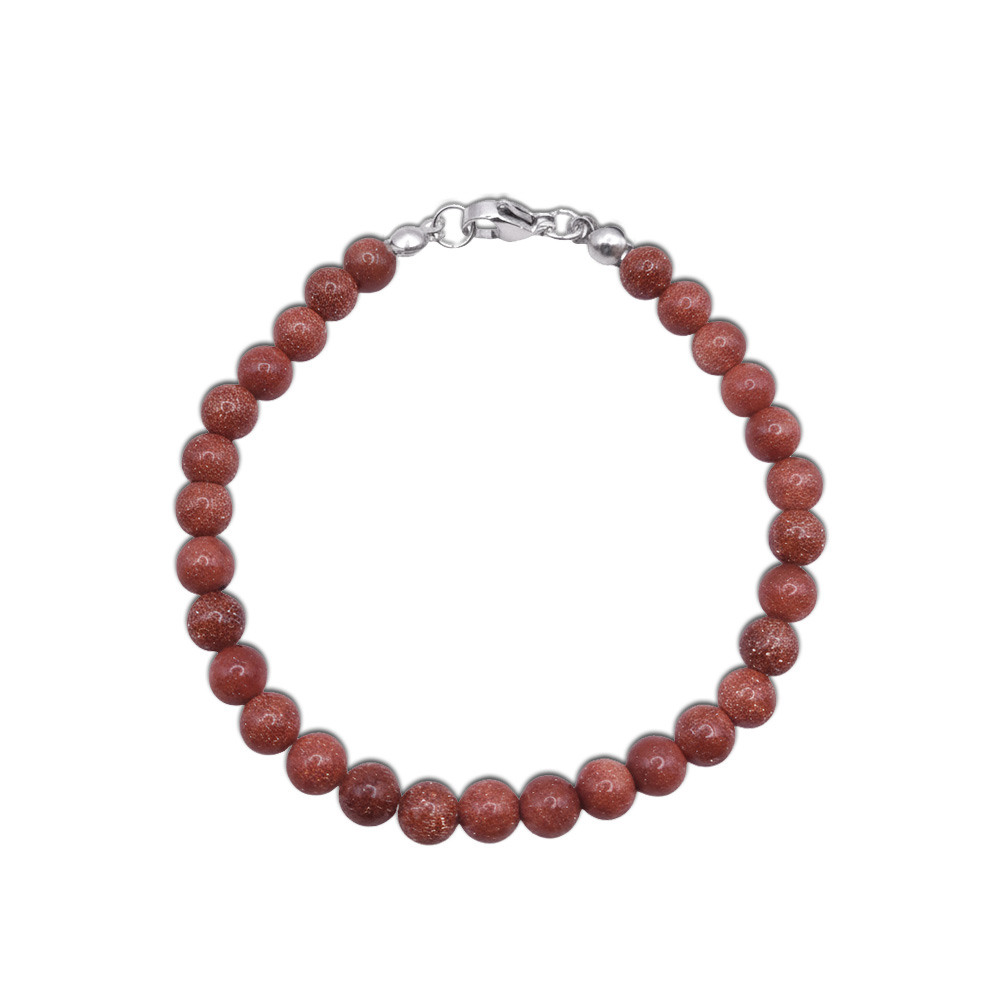 Natur-Edelstein-Armband "Goldfluss" 6mm