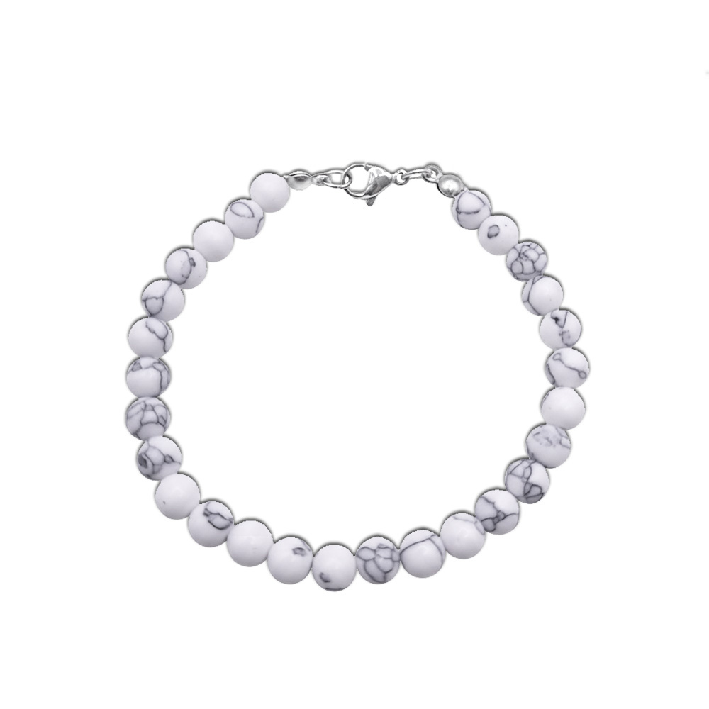 Natur-Edelstein-Armband "Howlith" 6mm