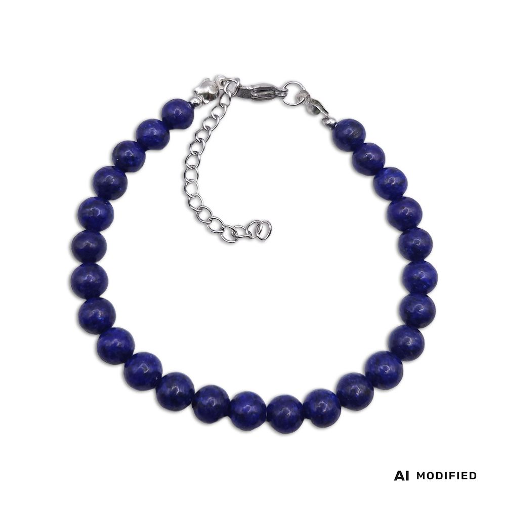 Naturstein-Armband Lapislazuli 6mm - KI optimiert