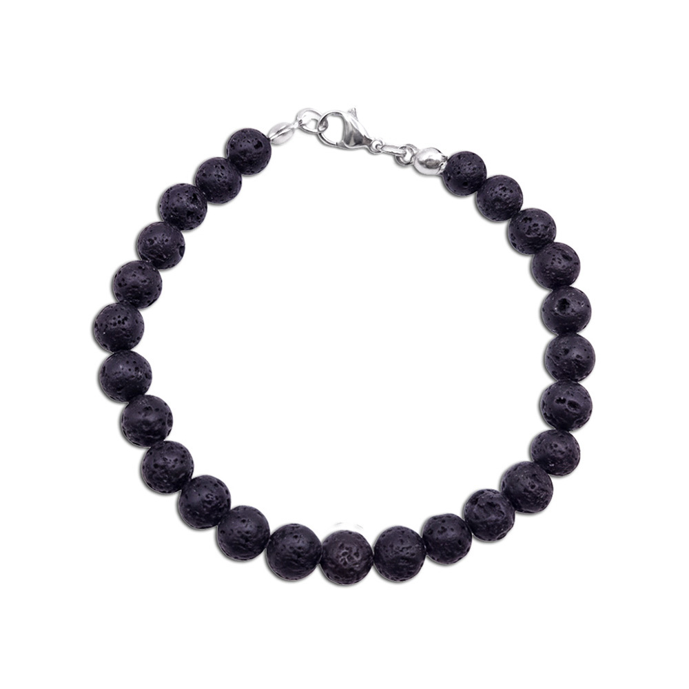 Natur-Edelstein-Armband "Lavastein" 6mm