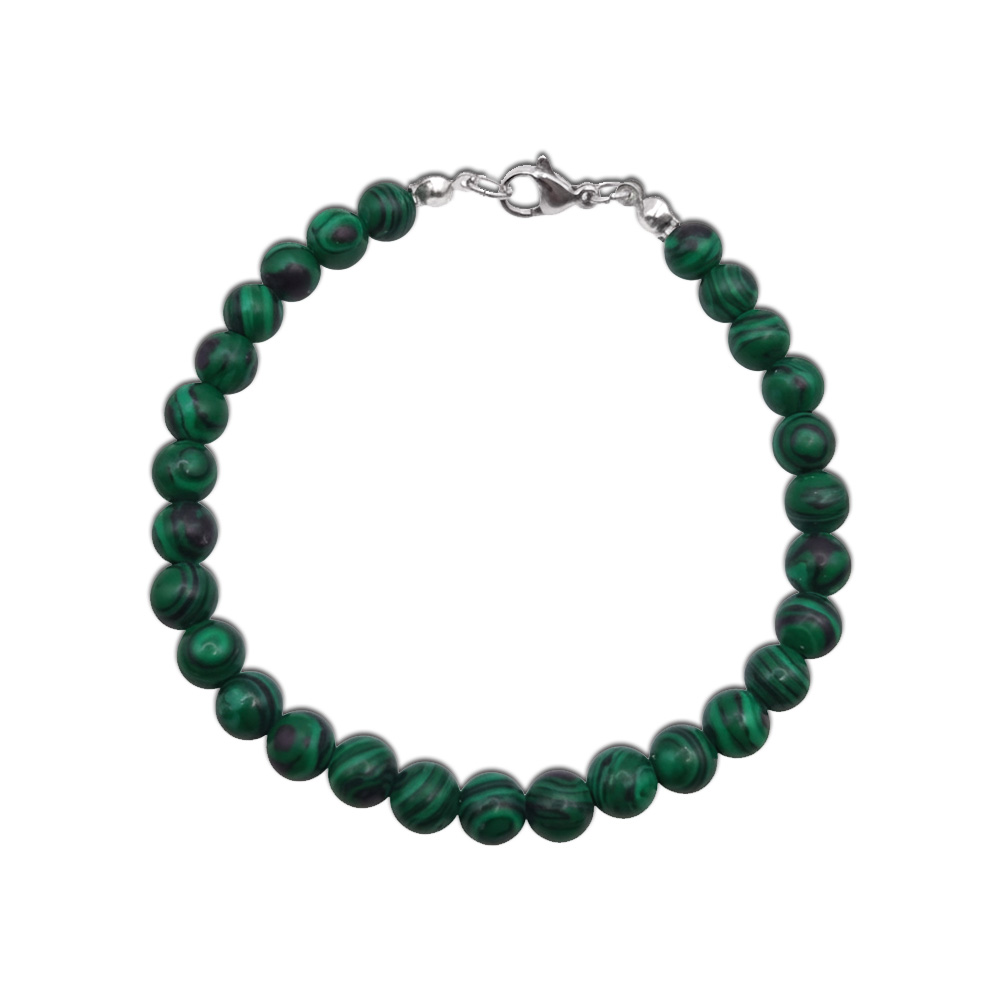 Natur-Edelstein-Armband "Malachit" 6mm