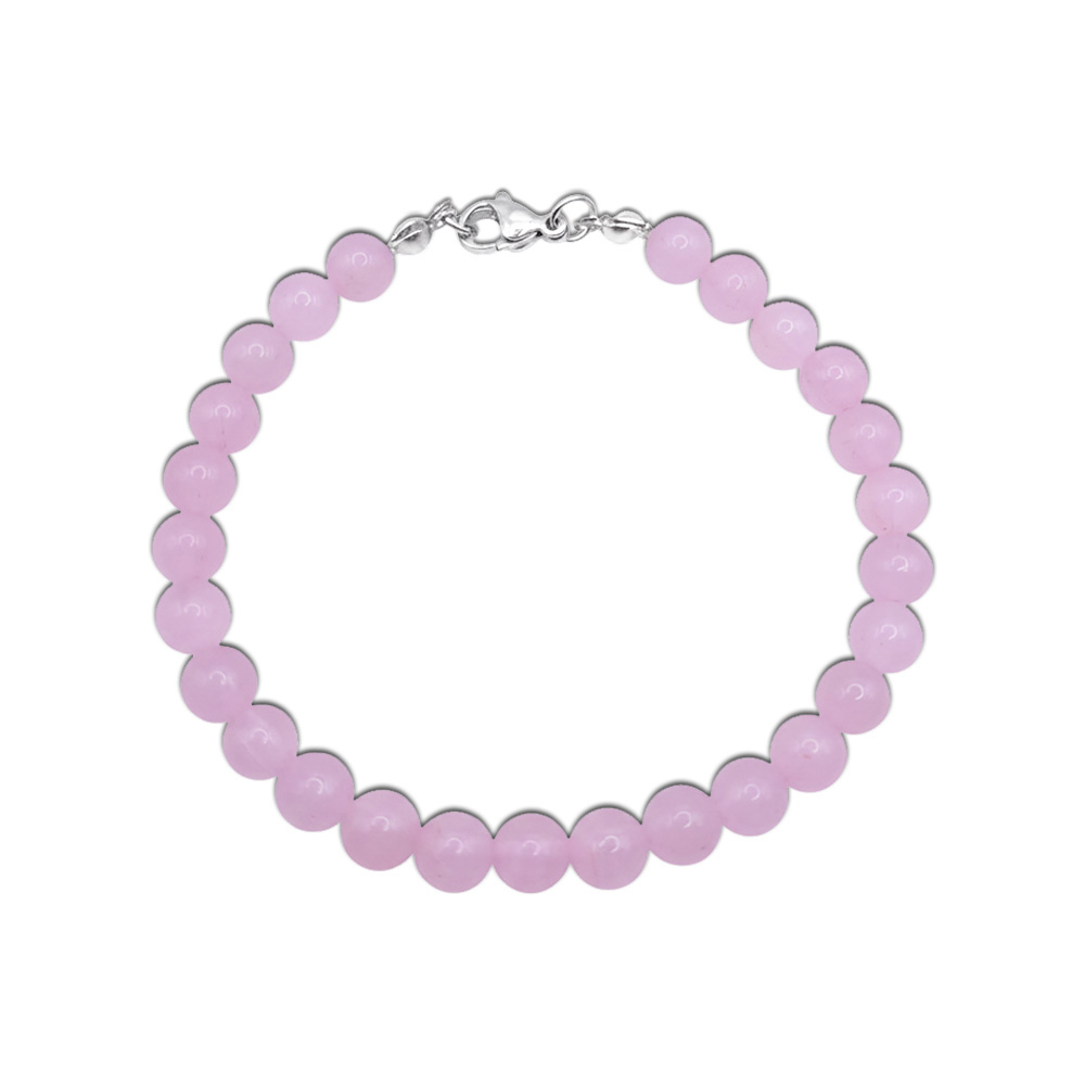 Natur-Edelstein-Armband "Rosenquarz" 6mm
