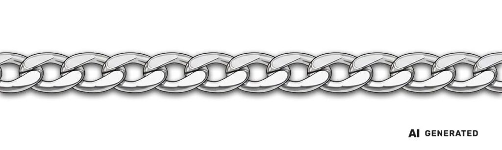 Curb-Kette - KI-generierte künstlerische Interpretation dieser Kette