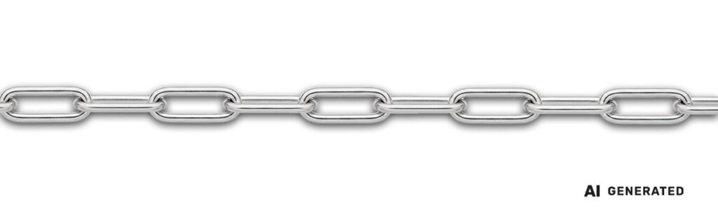 Paperlink-Kette - KI-generierte künstlerische Interpretation dieser Kette