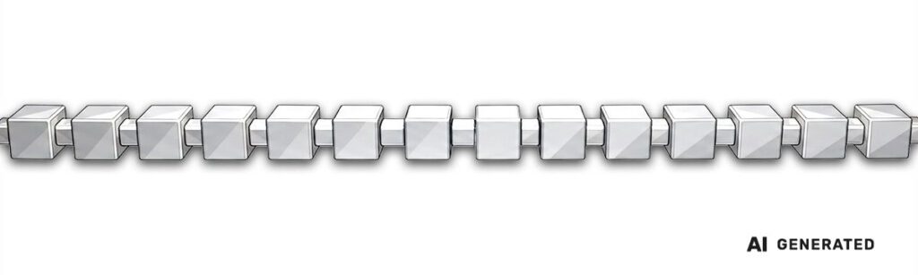 Würfel-Kette - KI-generierte künstlerische Interpretation dieser Kette