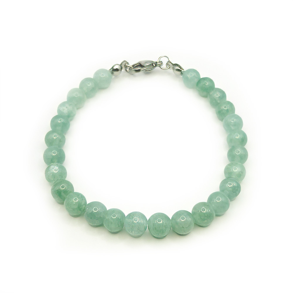 Natur-Edelstein-Armband "Grüner Jaspis" 6mm
