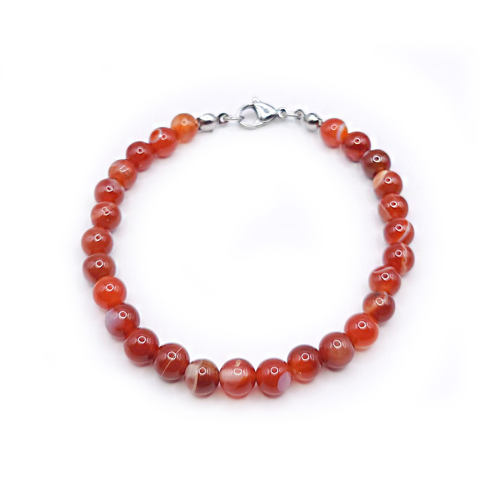 Natur-Edelstein-Armband "Karneol" 6mm