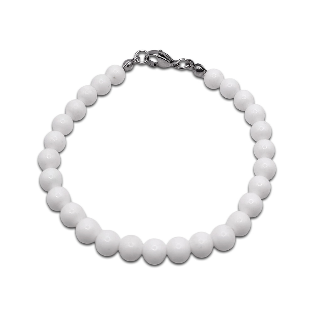 Natur-Edelstein-Armband "Magnesit" 6mm