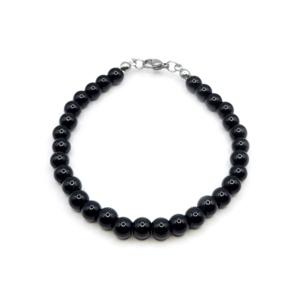 Natur-Edelstein-Armband "Obsidian" 6mm