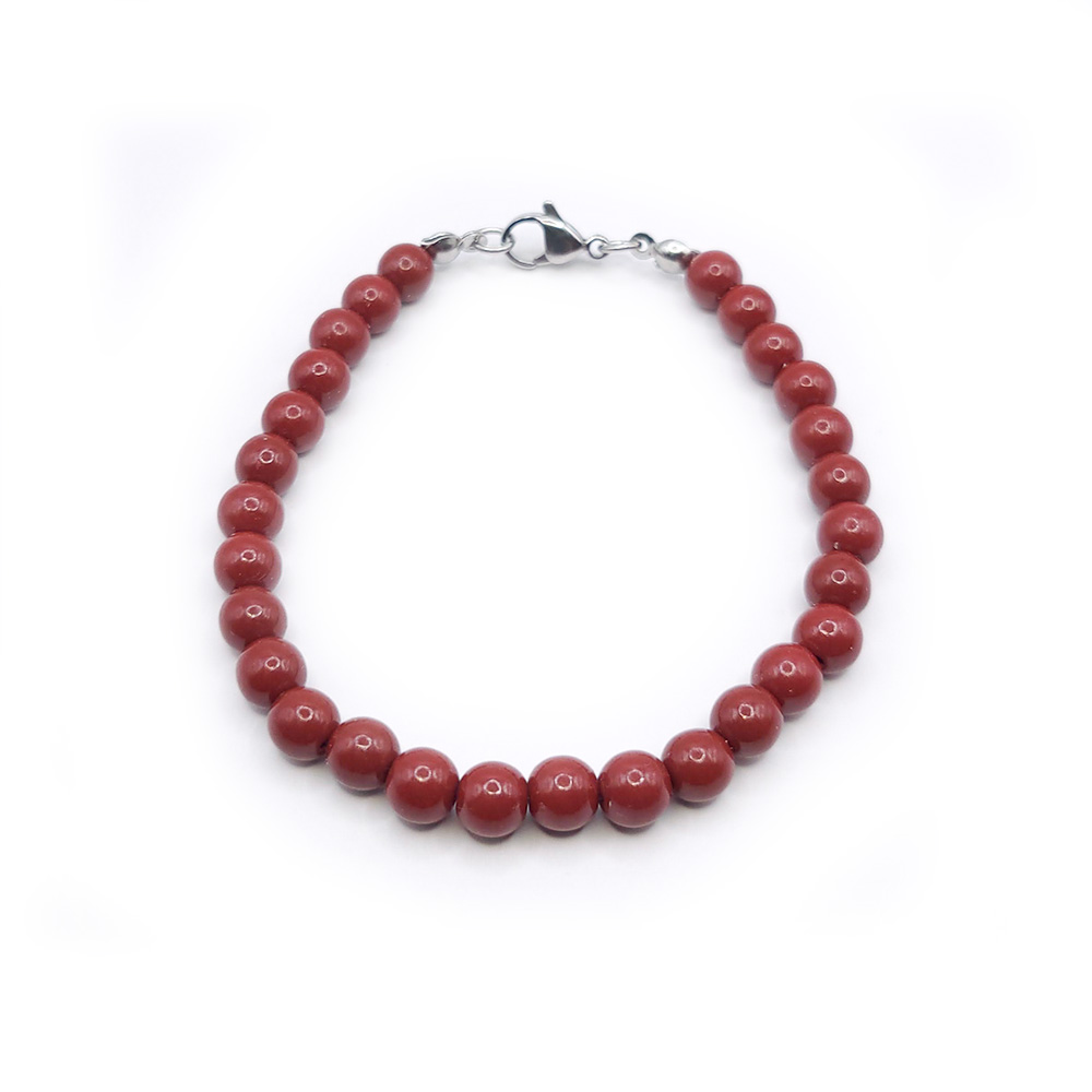 Natur-Edelstein-Armband "Zinnober" 6mm