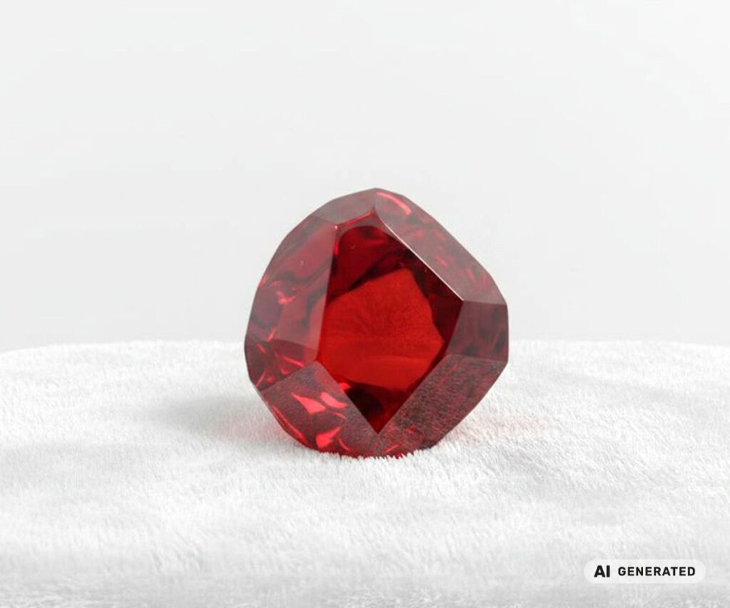 Black Prince´s Rubin - KI-generierte künstlerische Interpretation dieses Edelsteins