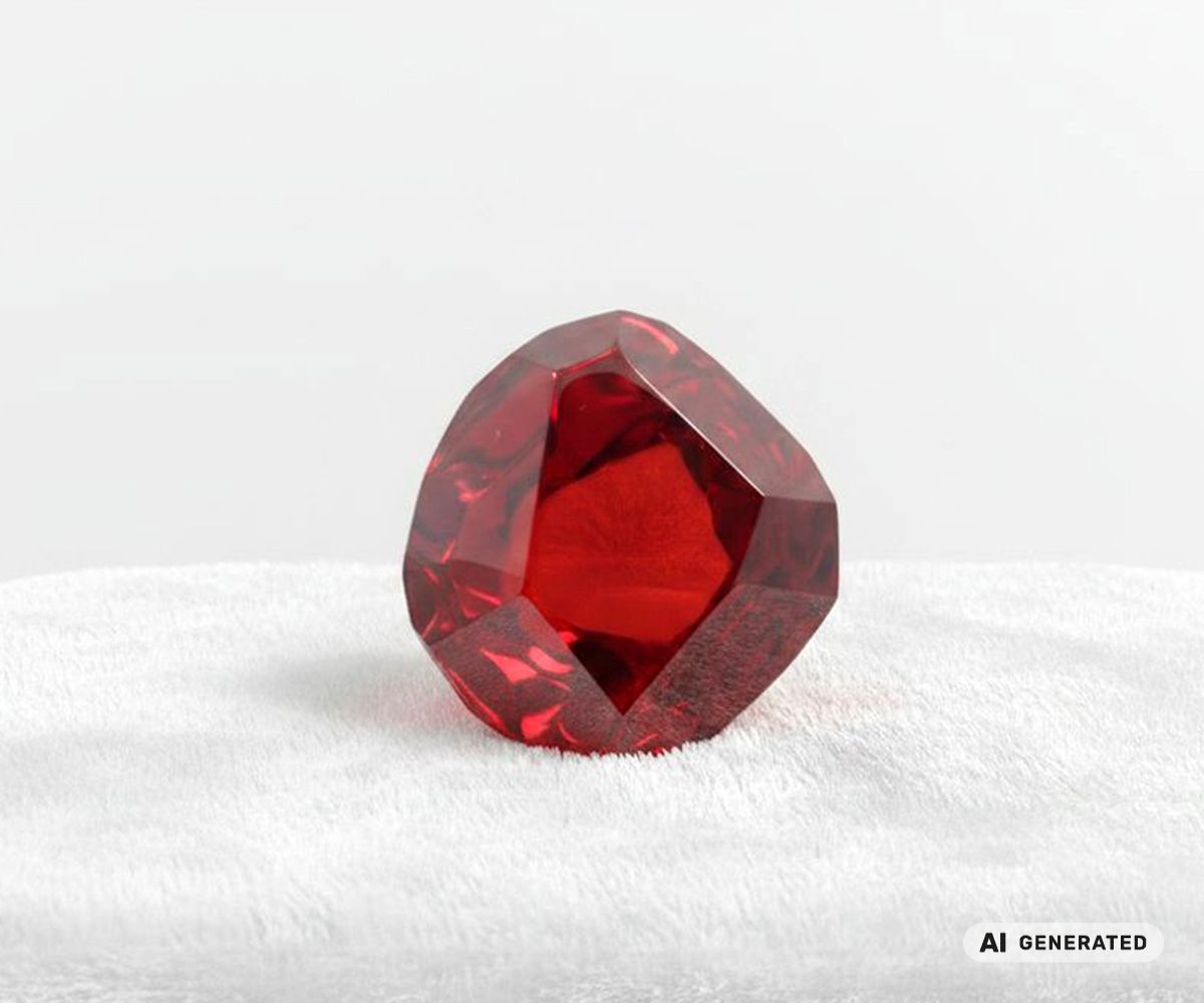 Black Prince´s Rubin - KI-generierte künstlerische Interpretation dieses Edelsteins