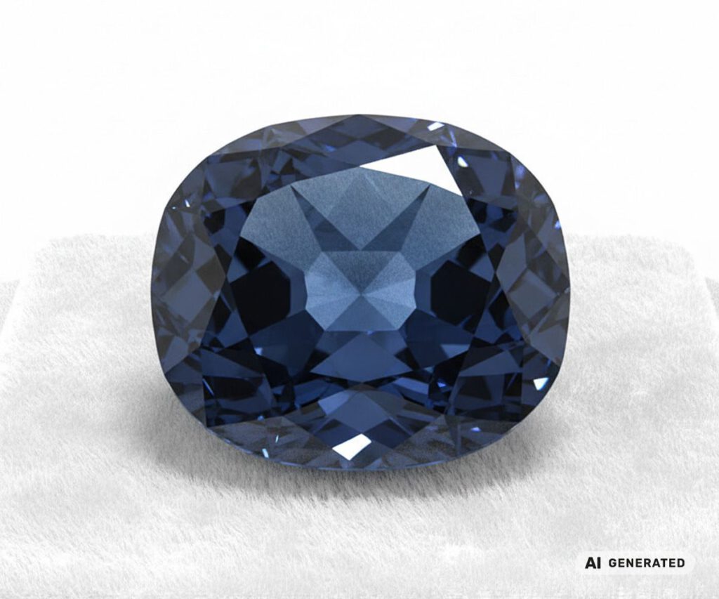 Blauer-Wittelsbach-Diamant - KI-generierte künstlerische Interpretation dieses Edelsteins