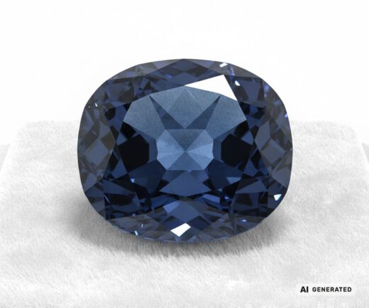 Blauer-Wittelsbach-Diamant - KI-generierte künstlerische Interpretation dieses Edelsteins