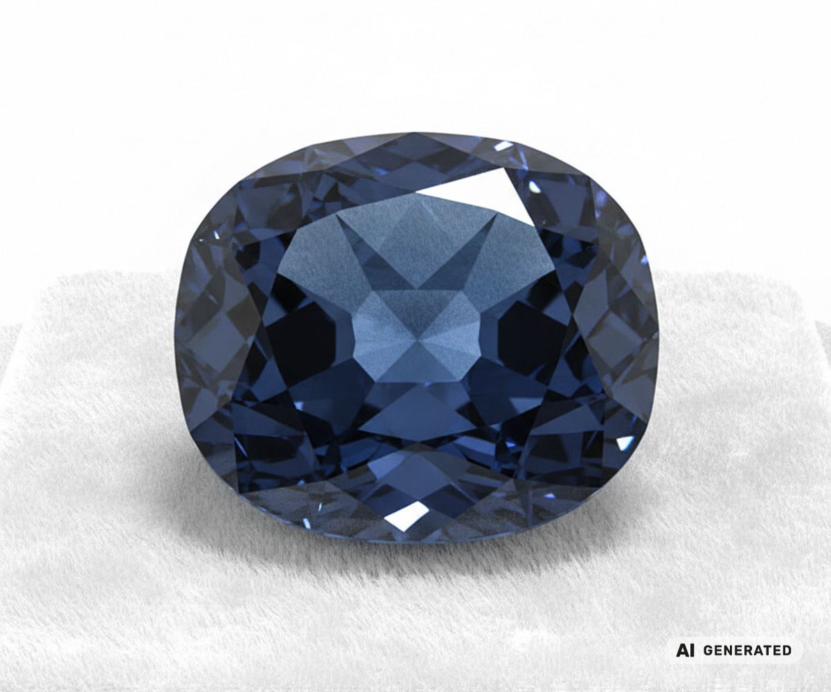 Blauer-Wittelsbach-Diamant - KI-generierte künstlerische Interpretation dieses Edelsteins