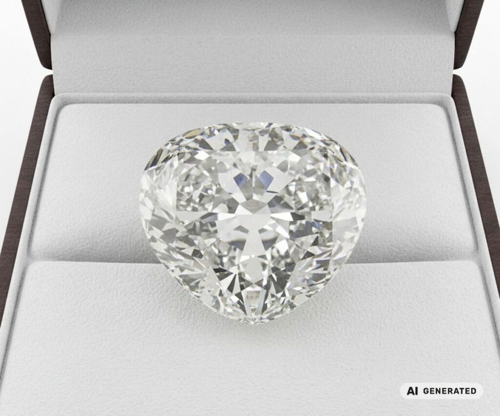 Cullinan-V-Diamant - KI-generierte künstlerische Interpretation dieses Edelsteins
