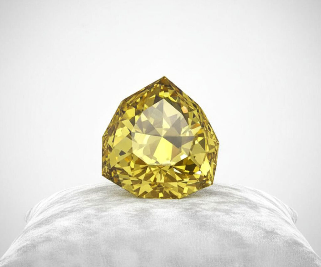 Florentine-Diamant - KI-generierte künstlerische Interpretation dieses Edelsteins