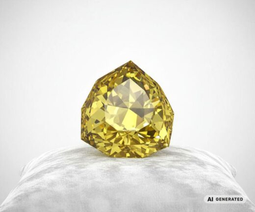 Florentine-Diamant - KI-generierte künstlerische Interpretation dieses Edelsteins