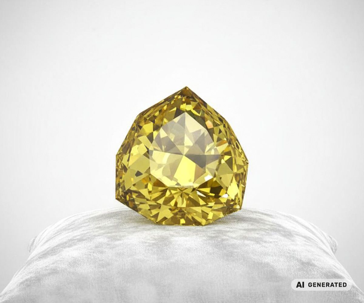 Florentine-Diamant - KI-generierte künstlerische Interpretation dieses Edelsteins