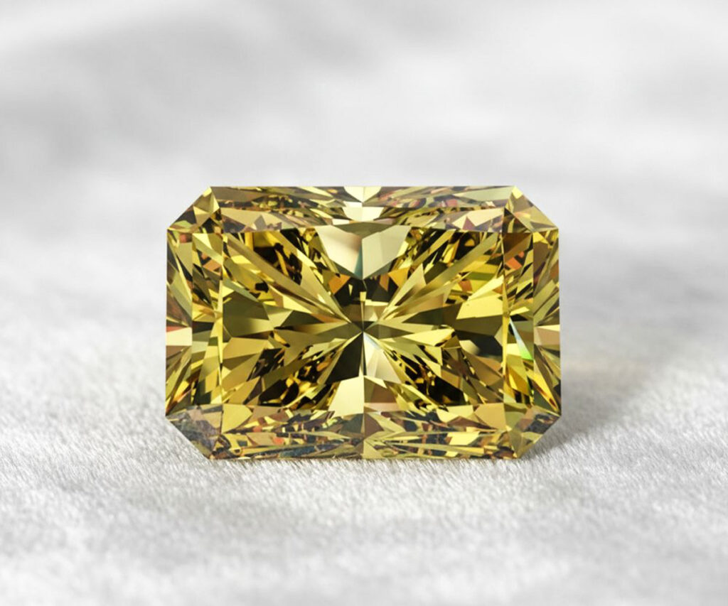 Golden Eye Diamant - KI-generierte künstlerische Interpretation dieses Edelsteins