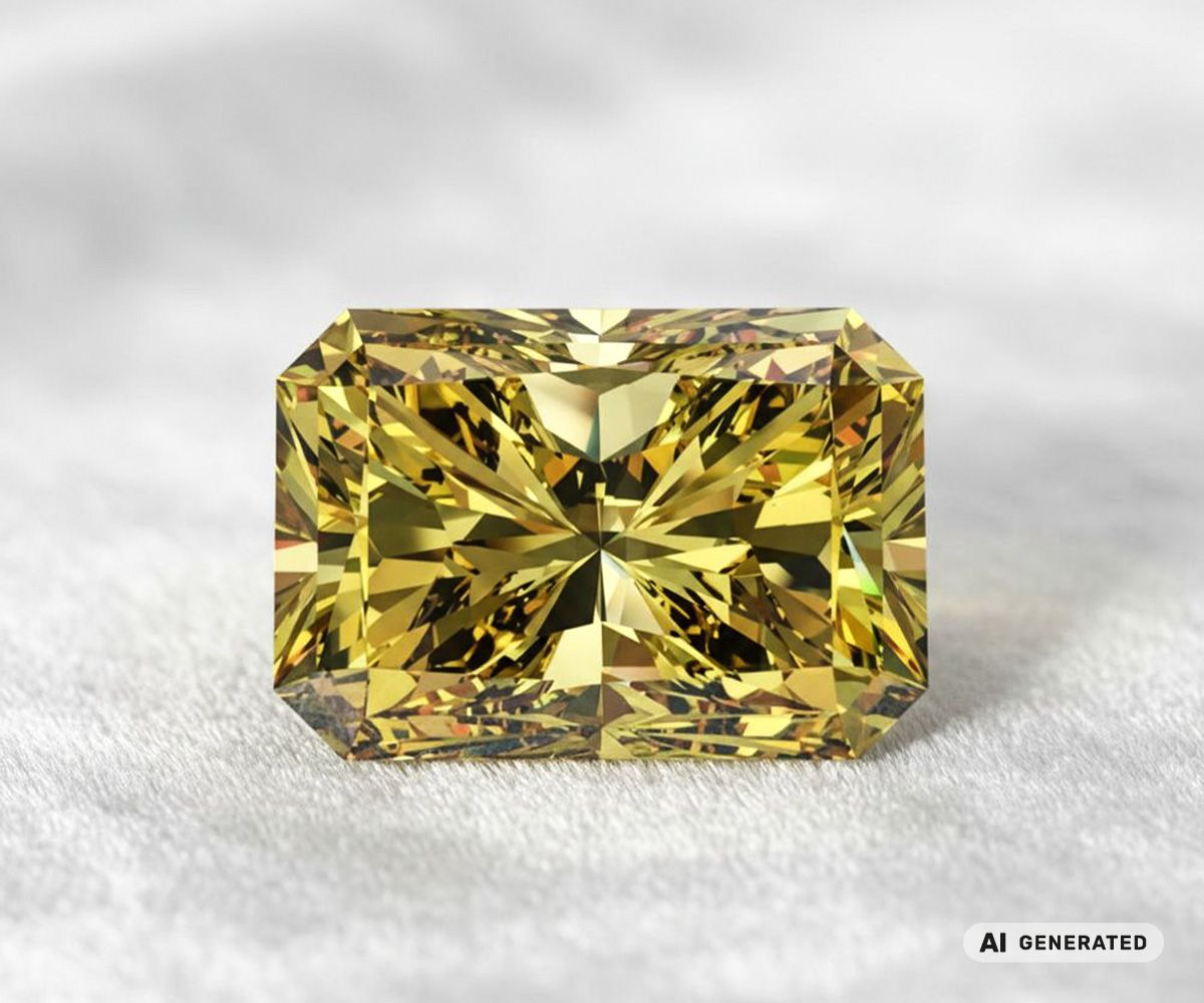 Golden Eye Diamant - KI-generierte künstlerische Interpretation dieses Edelsteins