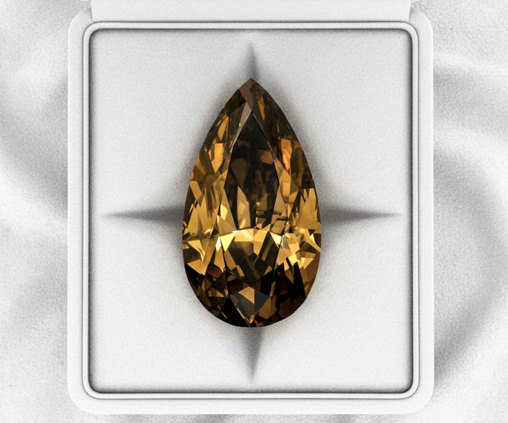 Golden Maharadja Diamant - KI-generierte künstlerische Interpretation dieses Edelsteins