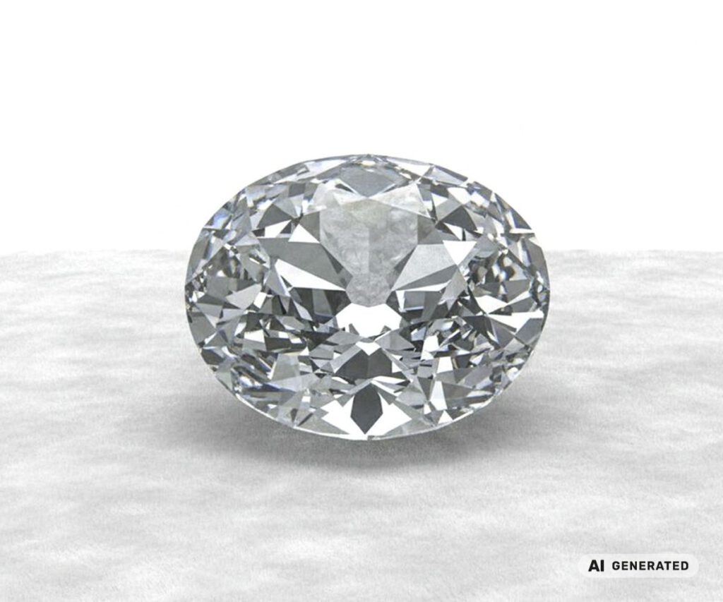 Koh-I-Noor Diamant - KI-generierte künstlerische Interpretation dieses Edelsteins