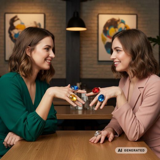 Kristall-Ringe - KI-generiertes Bild