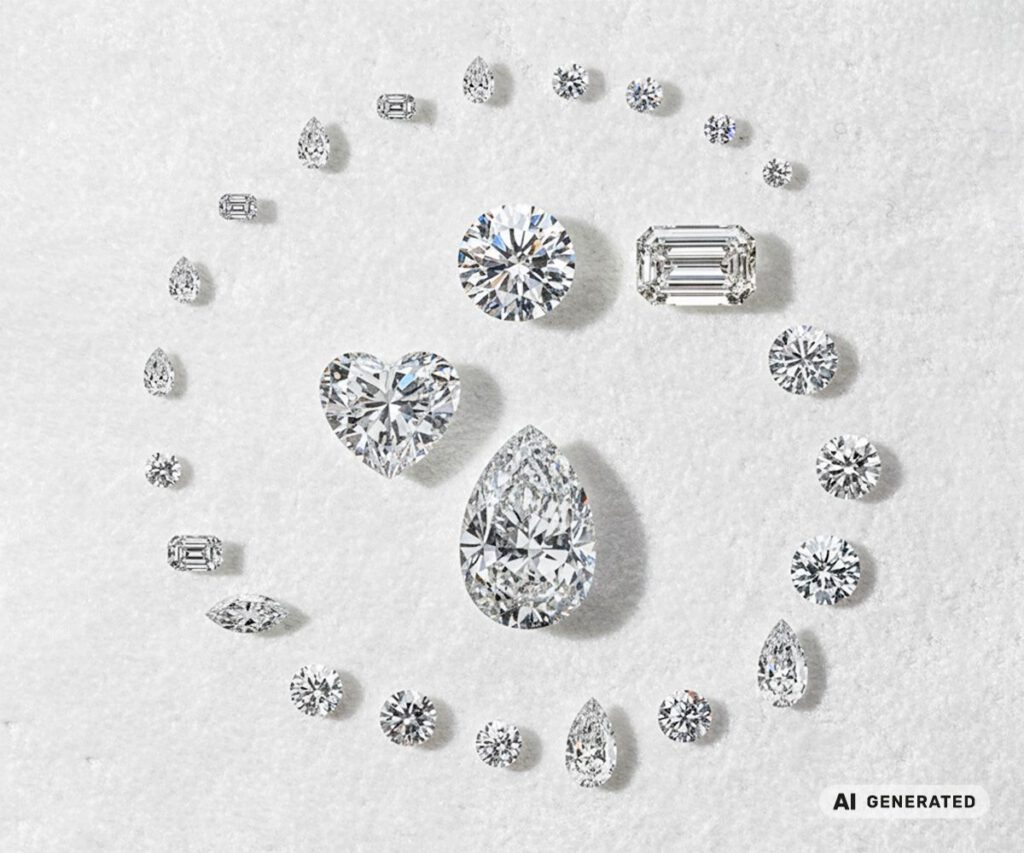 Lesotho-Diamant - KI-generierte künstlerische Interpretation dieses Edelsteins