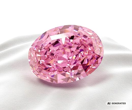 Pink-Star-Diamant - KI-generierte künstlerische Interpretation dieses Edelsteins