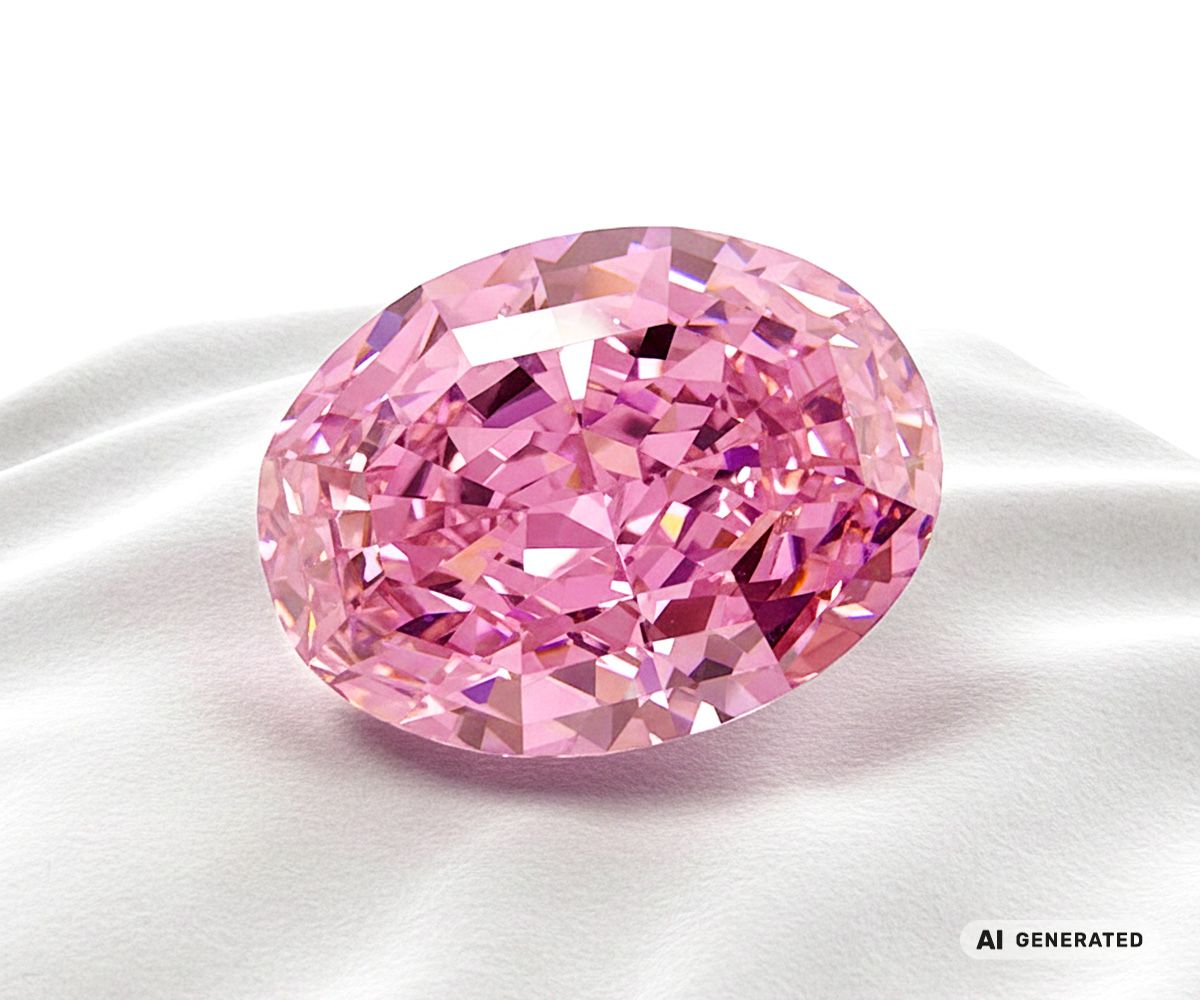 Pink-Star-Diamant - KI-generierte künstlerische Interpretation dieses Edelsteins